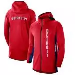 nike veste zipper hoodie nba detroit pistons redblue new earned edition